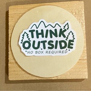 π20/$12π Think Outside No Box Required Sticker